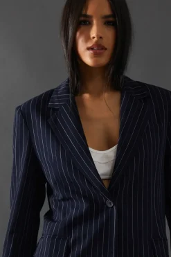 The Ultimate Pinstripe Oversized Blazer