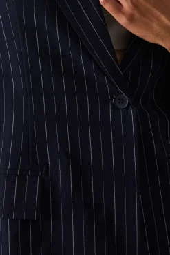 The Ultimate Pinstripe Oversized Blazer
