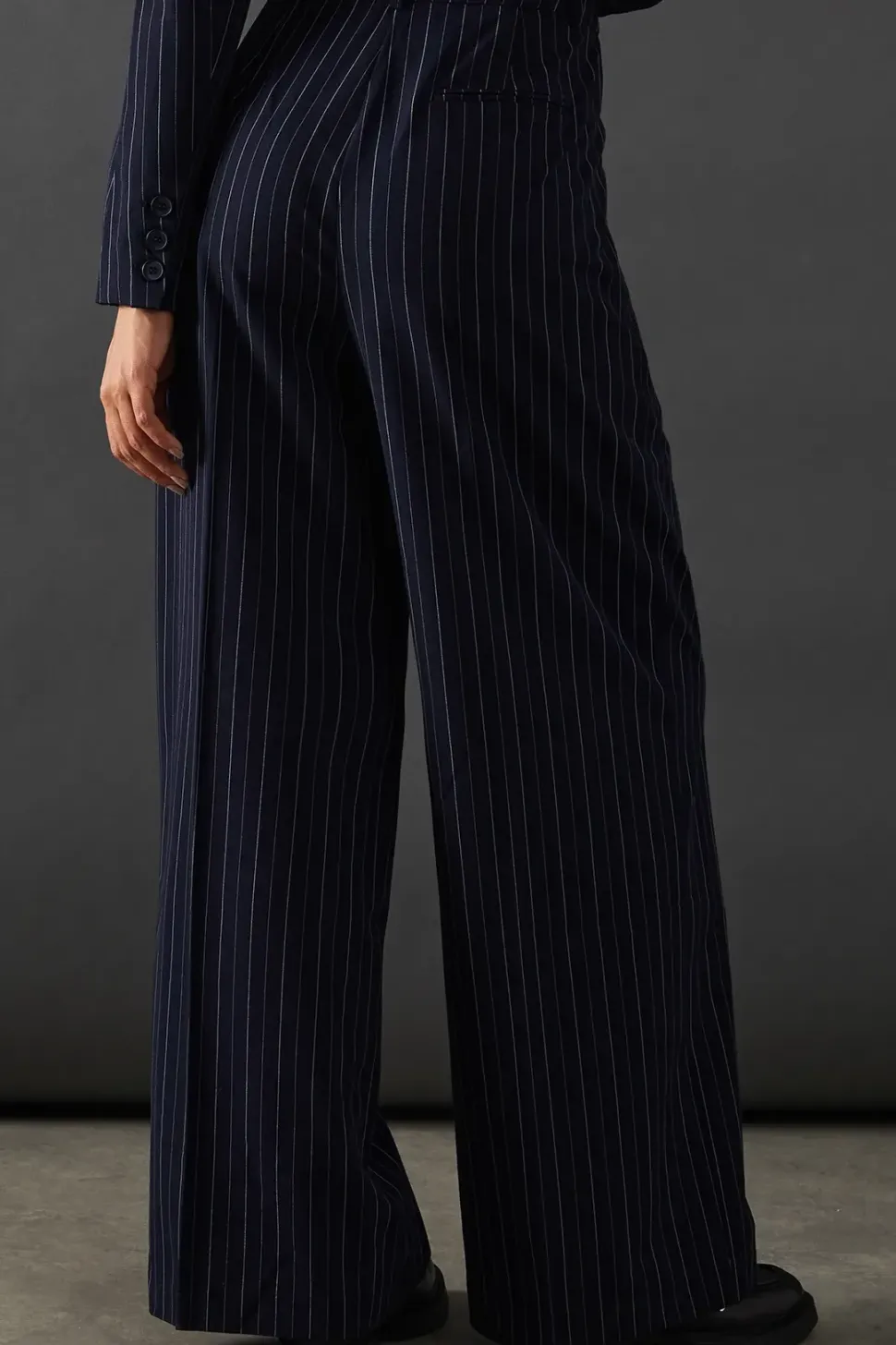 The Ultimate Pinstripe Wide Leg Trouser