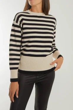 Thick Stripe Crew Neck Jumper