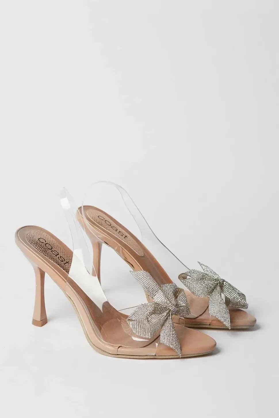 Thilda Diamante Bow Vinyl High Heeled Sandals