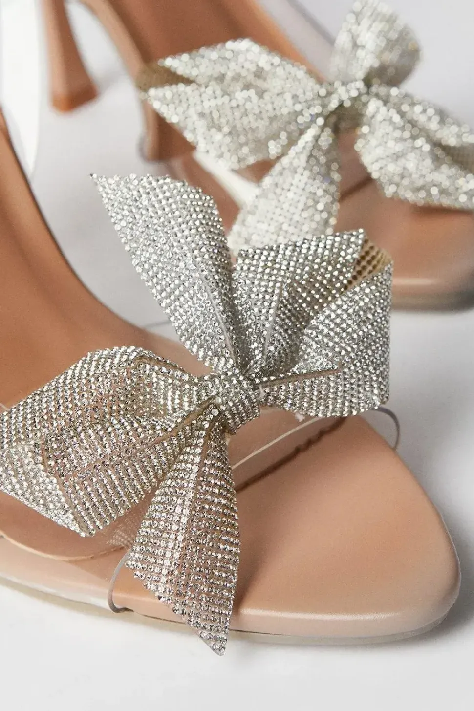 Thilda Diamante Bow Vinyl High Heeled Sandals