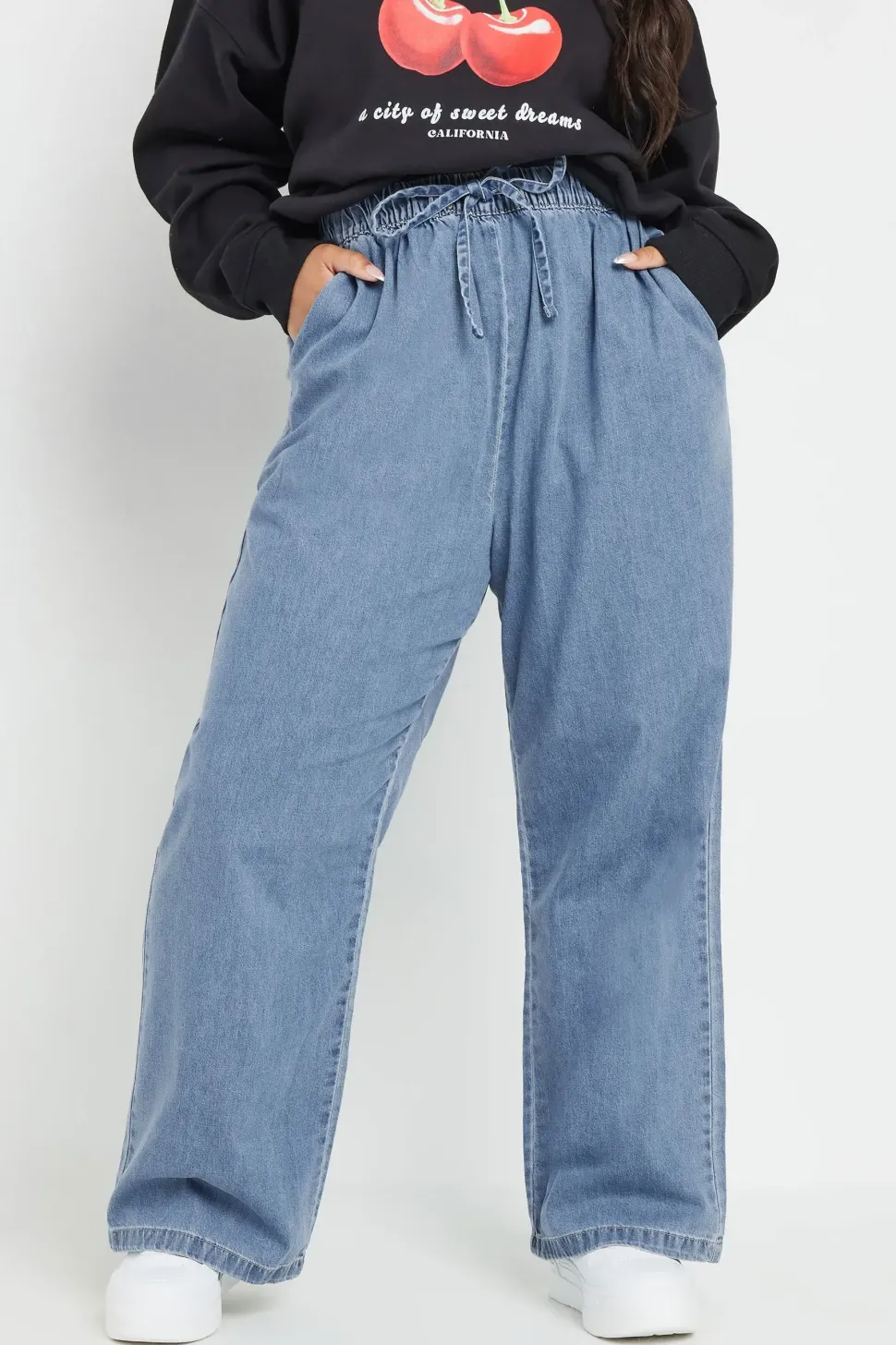 Tie Detail Denim Jeans