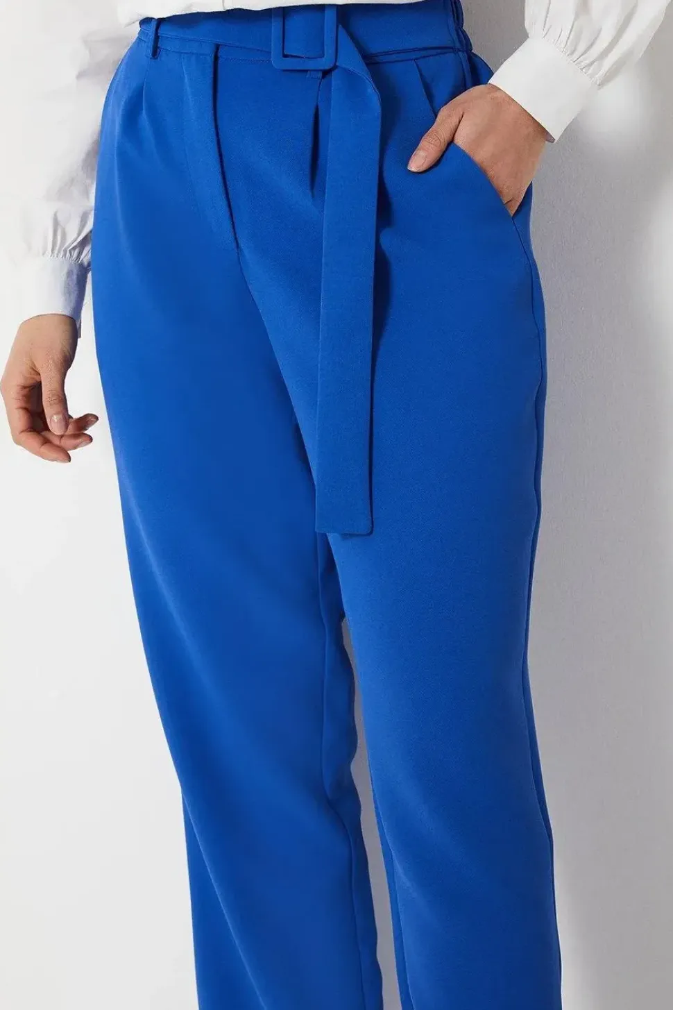Tie Detail High Waisted Trousers