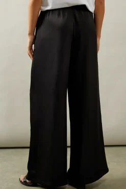 Tie Detail Wide Leg Trousers