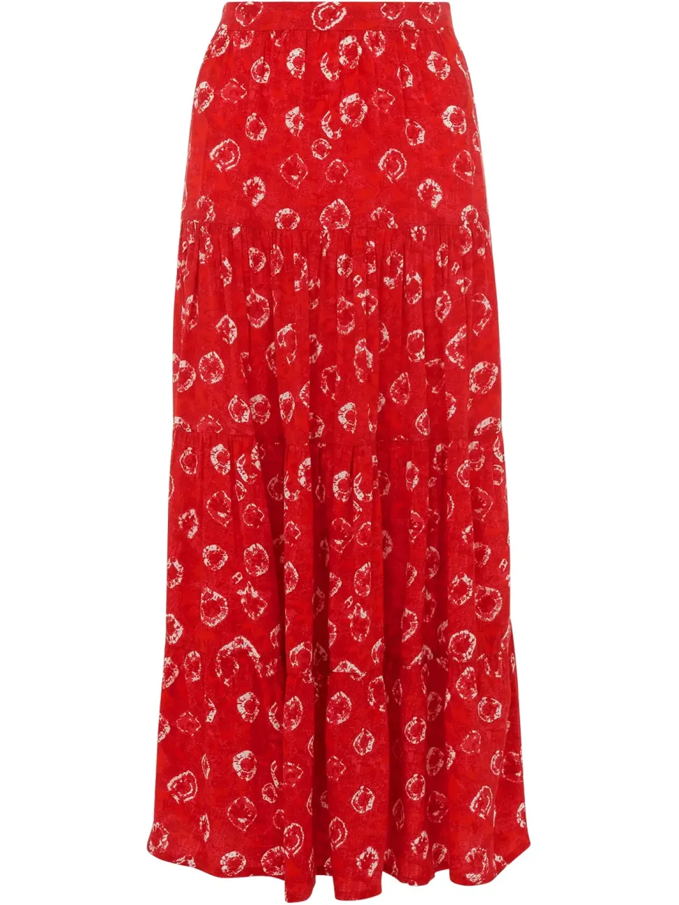 Tie Dye Floral Tiered Skirt-Tie Dye