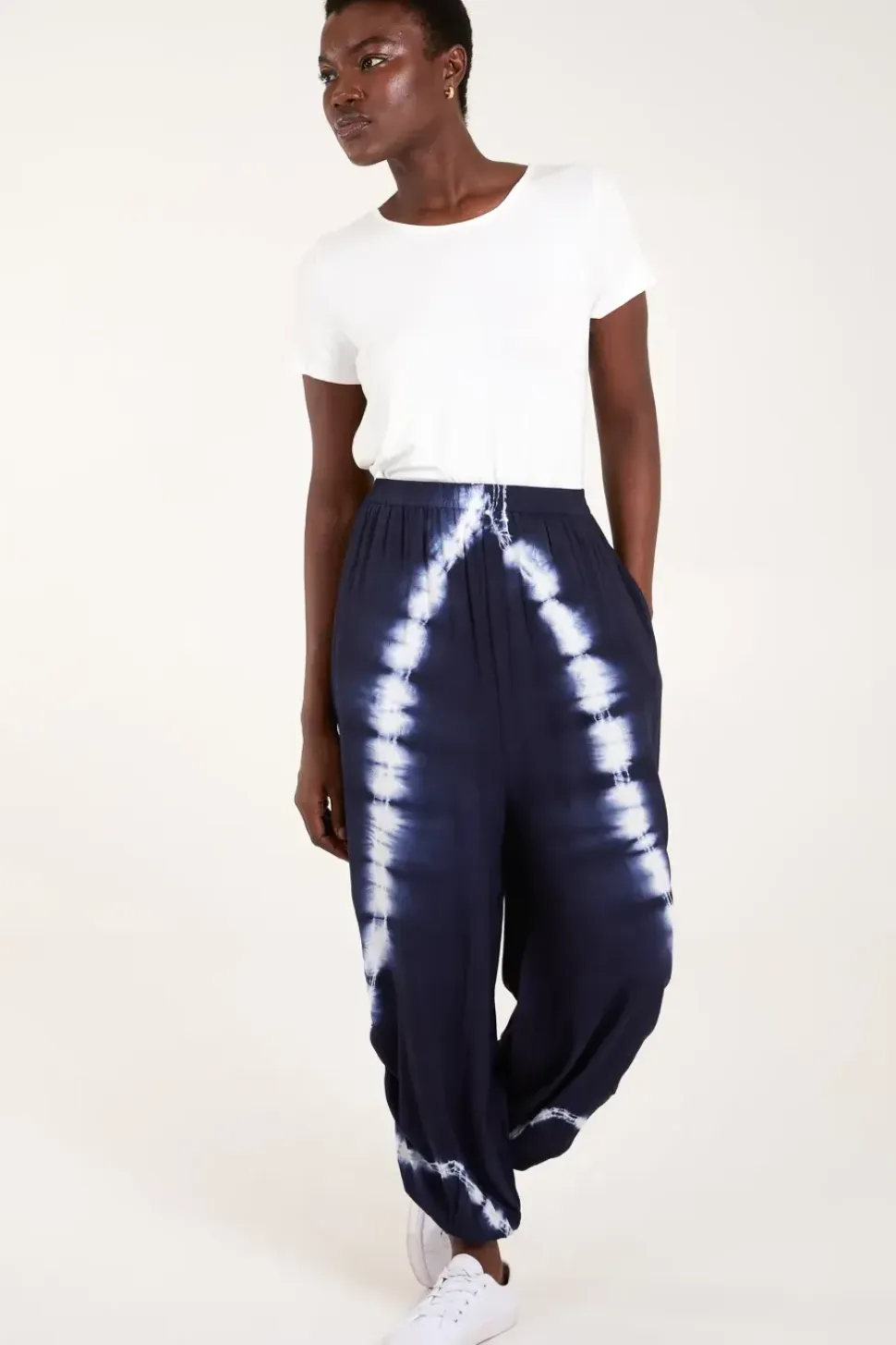 Tie Dye Ruched Harem Trouser