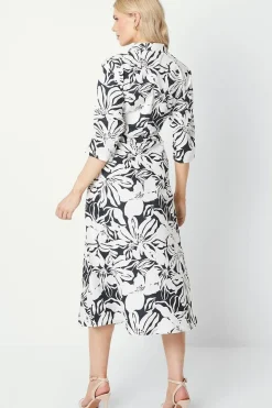Tie Front Midi Shirt Dress