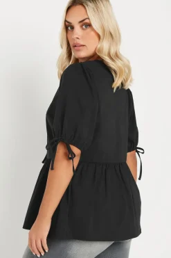 Tie Front Peplum Top