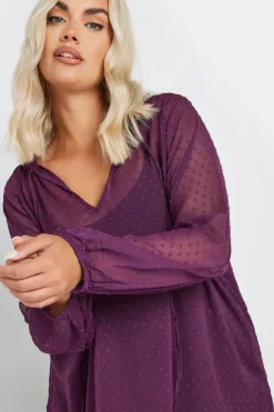 Tie Neck Dobby Blouse