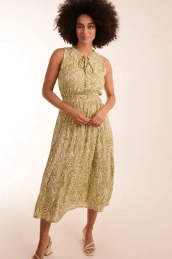 Tie Neck Sleeveless Dress