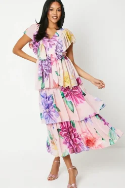 Tiered Georgette Maxi Dress