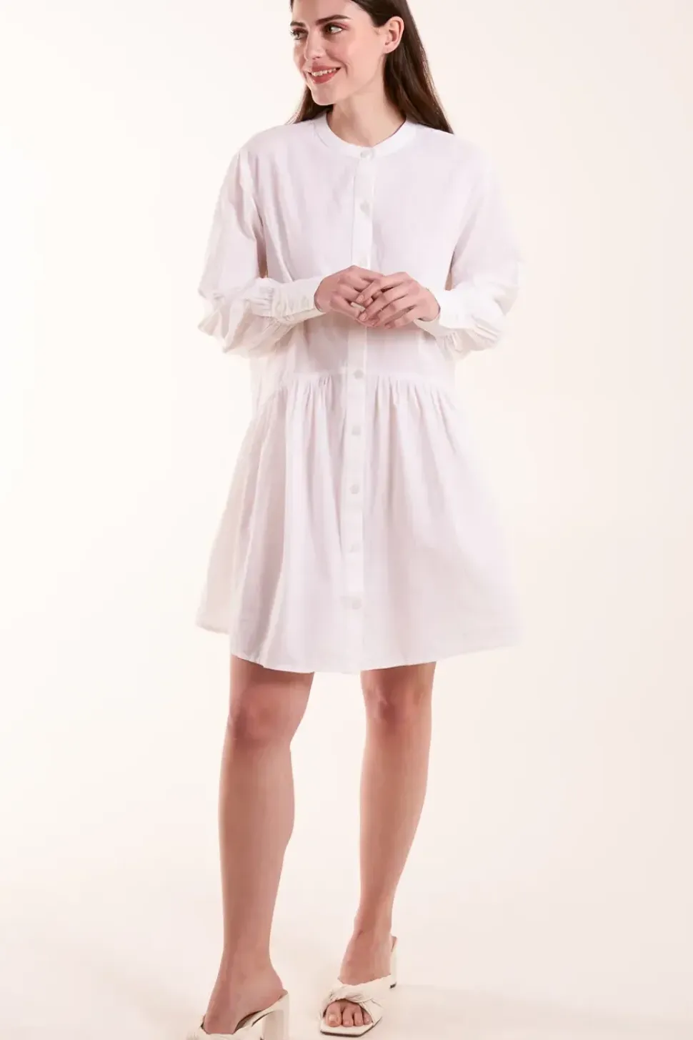 Tiered Shirt Mini Dress