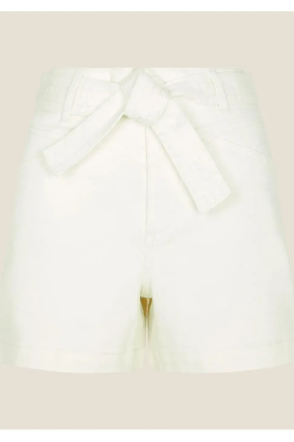 Tie Waist Denim Shorts