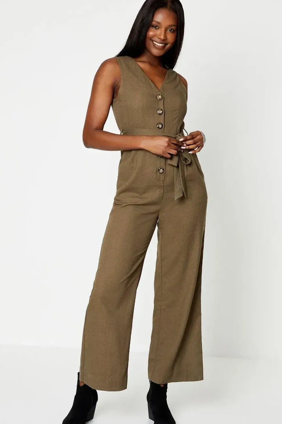 Tie Waist Jumpsuit