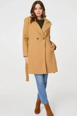 Tie Waist Longline Trench Coat