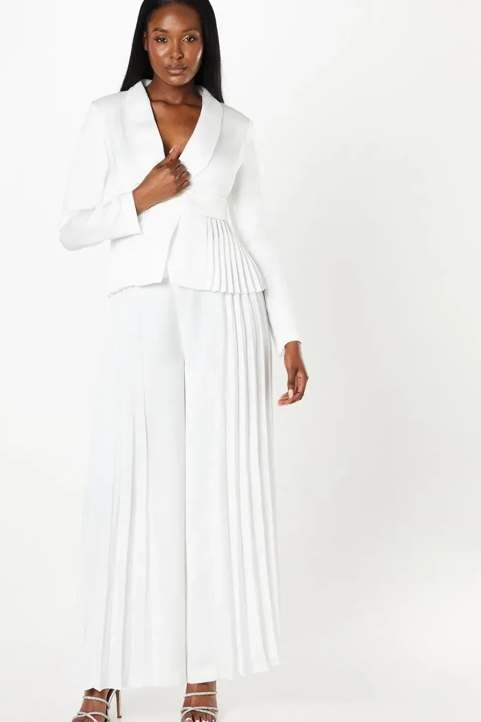 Tie Waist Peplum Blazer