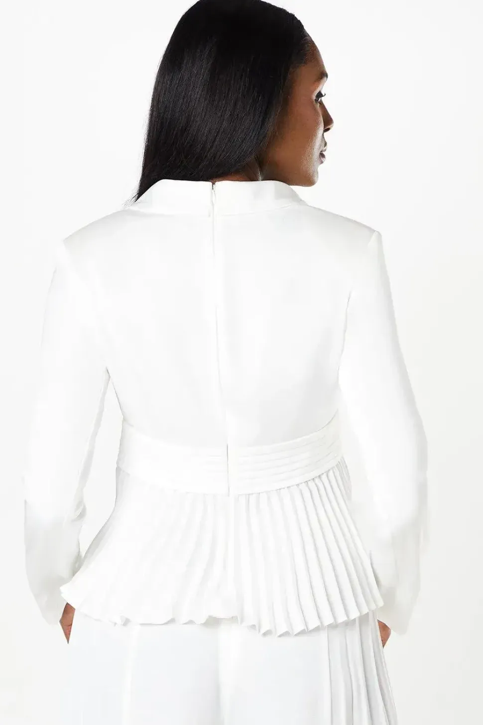 Tie Waist Peplum Blazer
