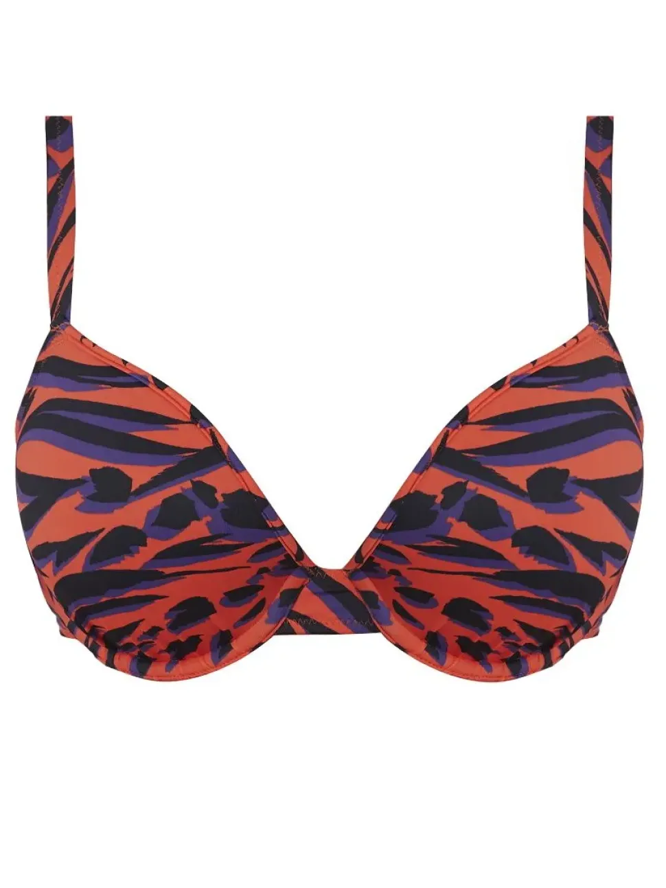 Tiger Bay Moulded Plunge Bikini Top Sunset