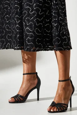 Tilda Lattice Front High Heeled Sandals