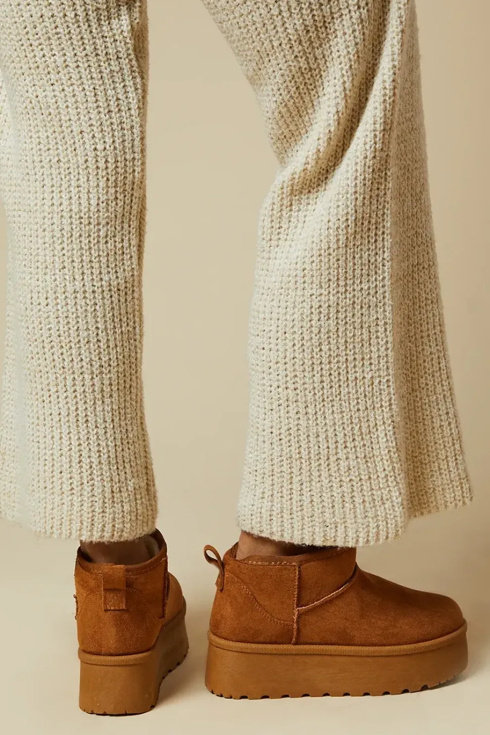 Tilly Faux Suede Flatform Ultra Low Bootie