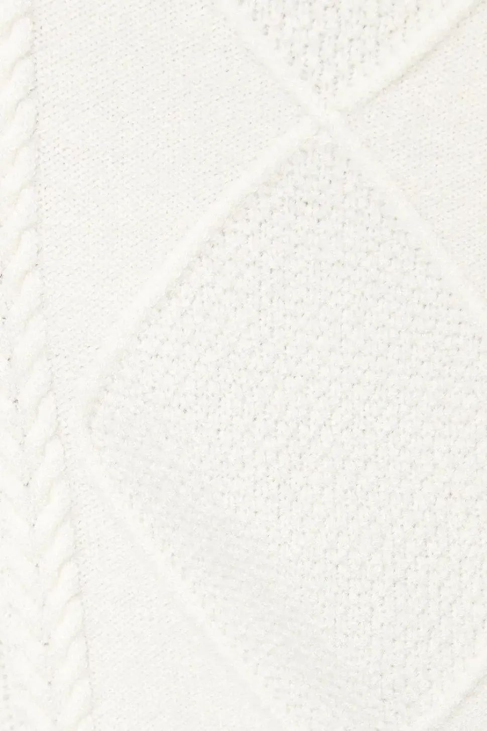 Tipped Edge Cable Knit Midi Skirt