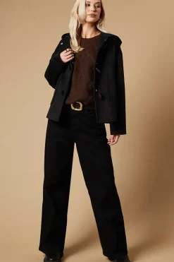 Toggle Detail Hooded Coat