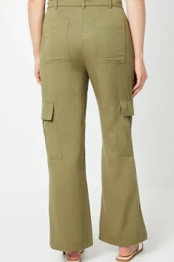 Top Stitch Belted Utility Trouser