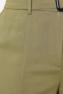Top Stitch Belted Utility Trouser