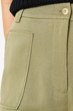 Top Stitch Patch Pocket Longline Short