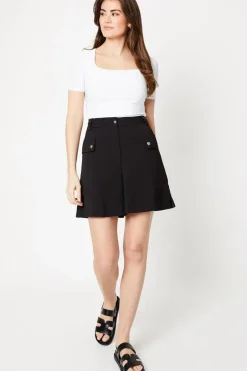 Top Stitch Utility Detail Longline Short