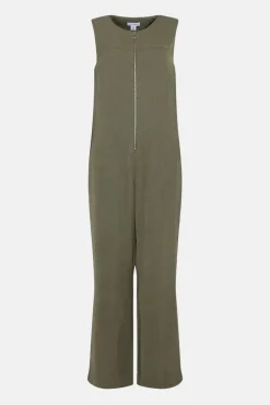 Topstitch Zip Jumpsuit