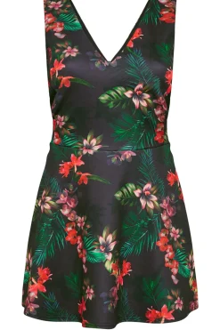 Tropical Print Peplum Top