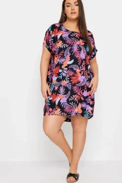 Tropical Print Shift Dress