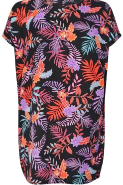 Tropical Print Shift Dress