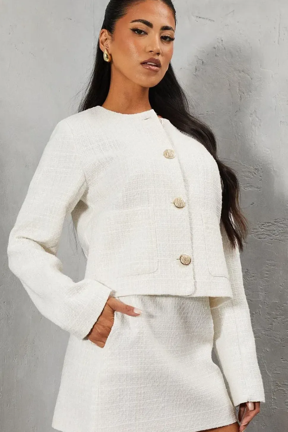Twill Button Down Jacket