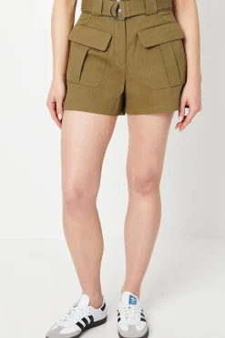 Twill Cargo Pocket Tailored Shorts