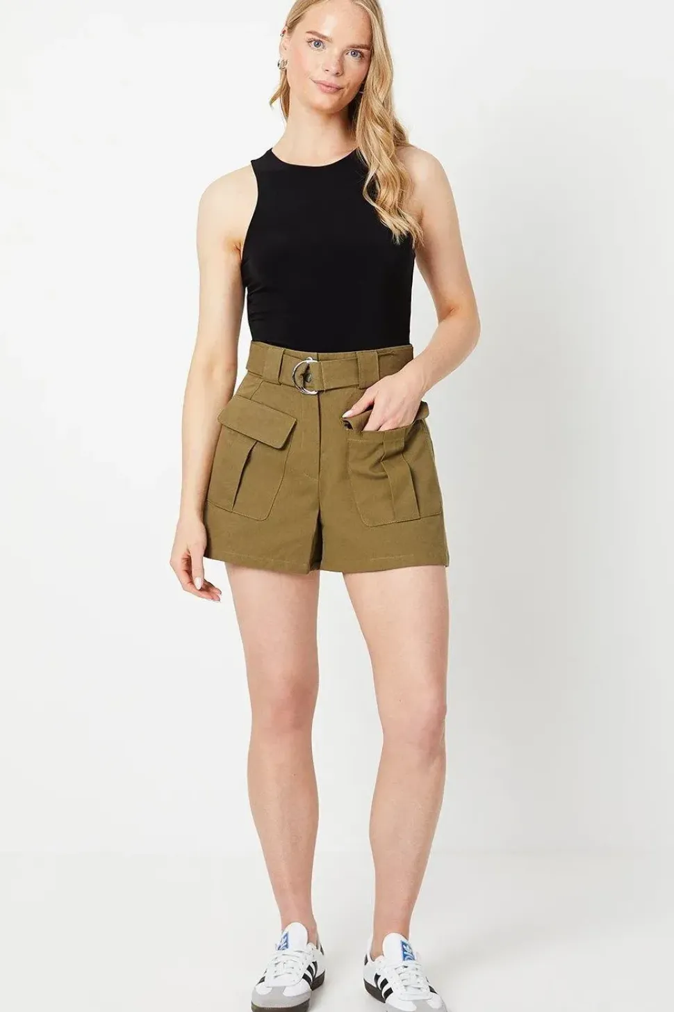 Twill Cargo Pocket Tailored Shorts