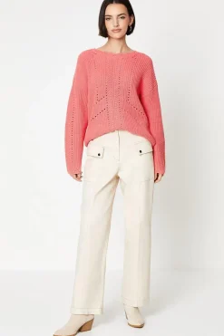 Twill Contrast Stitch Cargo Trouser