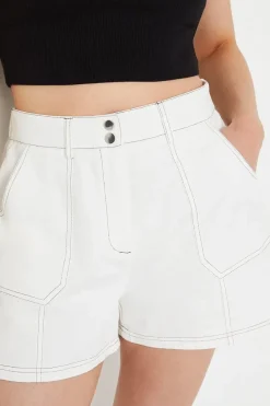 Twill Contrast Stitch Shorts