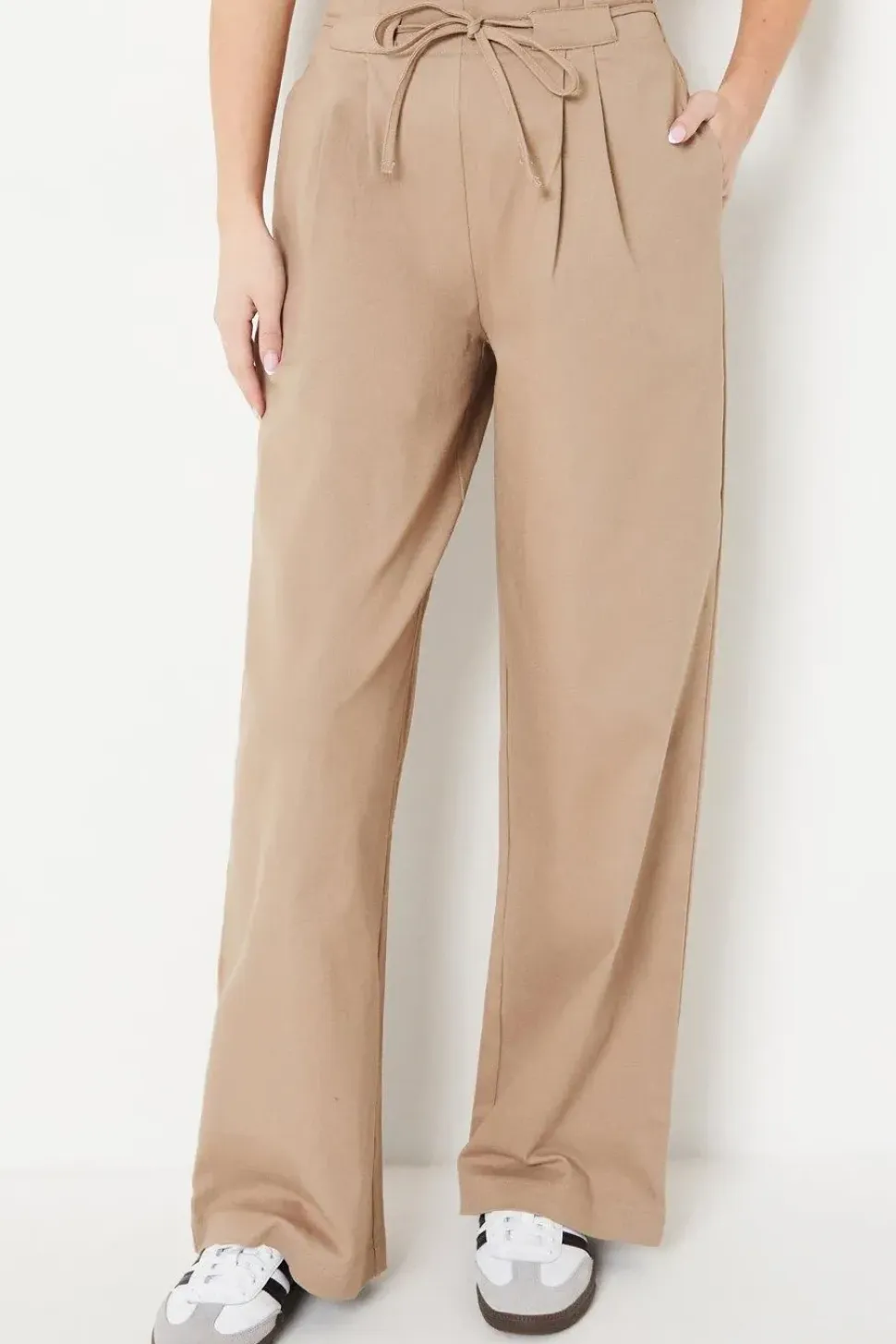 Twill Drawstring Paperbag Trouser