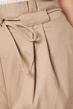 Twill Drawstring Paperbag Trouser