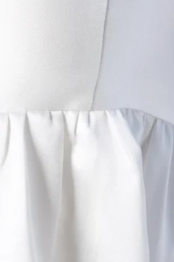 Twill High Low Wedding Dress