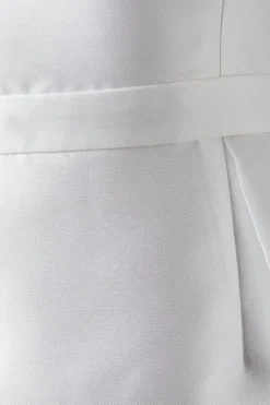 Twill Mini Wedding Dress With Organza Skirt