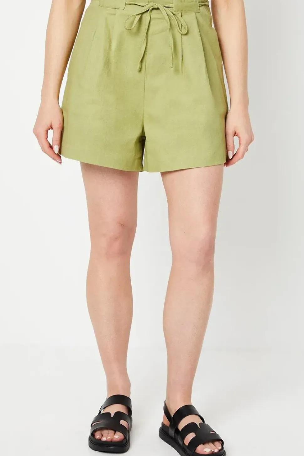 Twill Paperbag Tab Detail Shorts