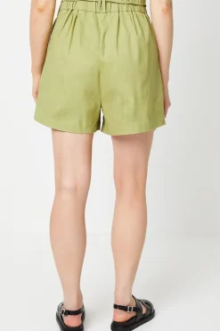 Twill Paperbag Tab Detail Shorts