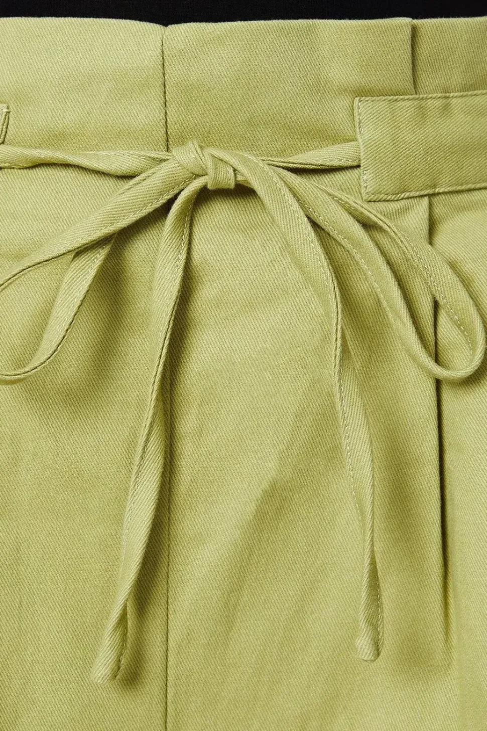 Twill Paperbag Tab Detail Shorts