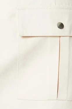 Twill Pocket Detail Mini Skirt