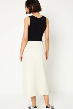Twill Pocket Midi Skirt