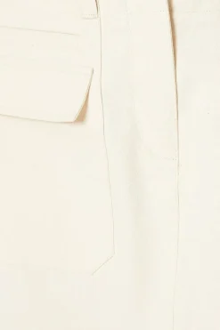 Twill Pocket Midi Skirt
